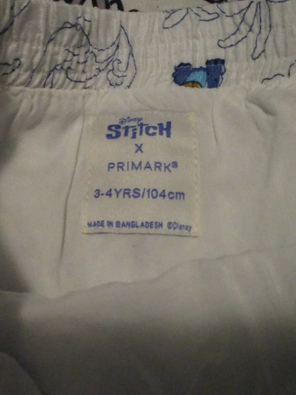 Disney Stitch X Primark Girls Top & Skirt size  3-4